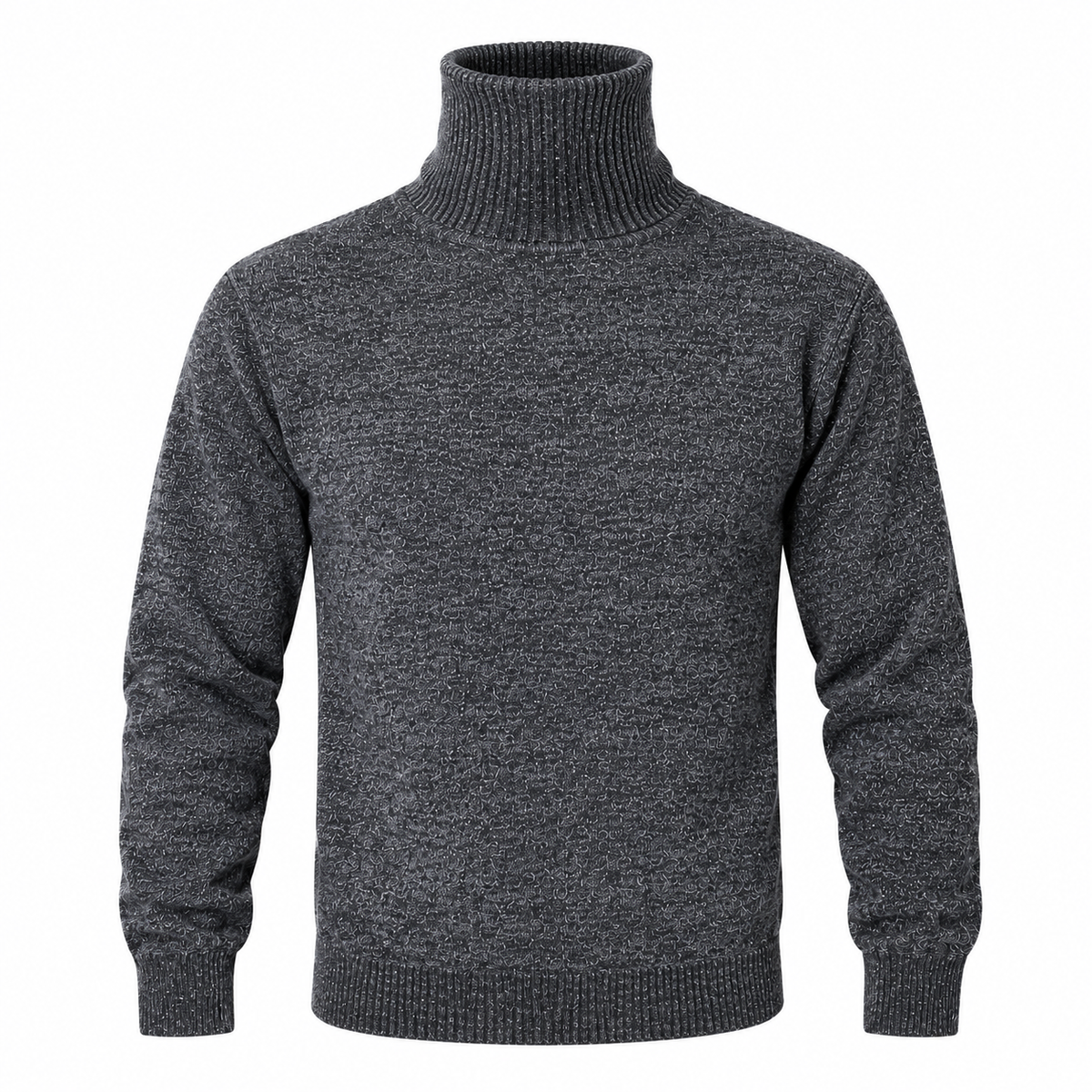 CHARCOAL GREY TURTLENECK SWEATER