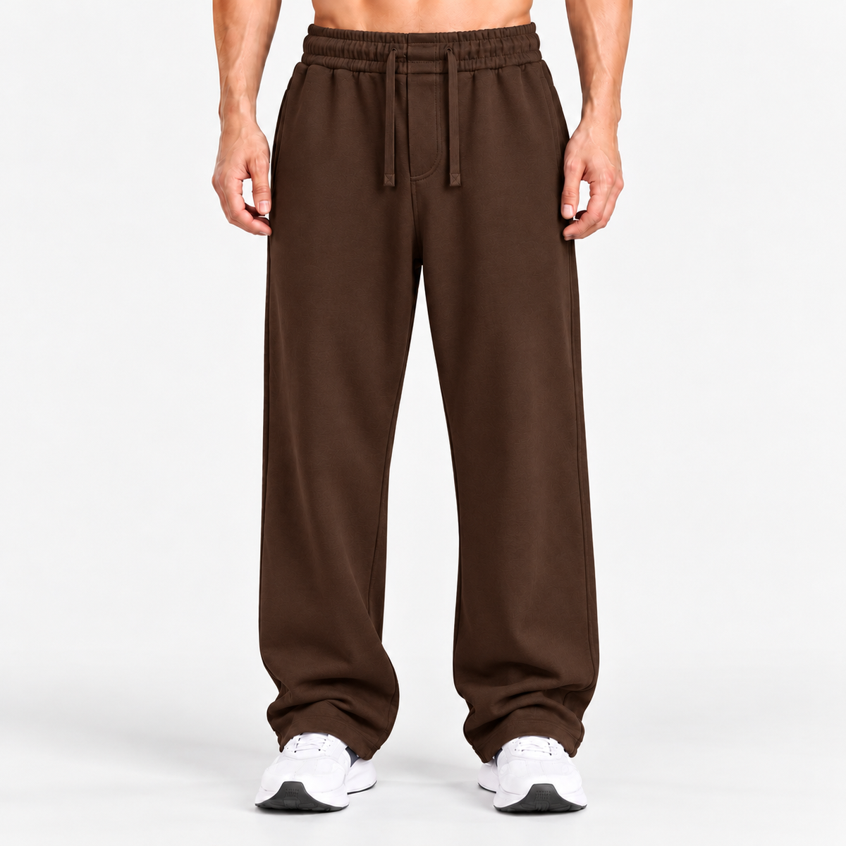 ALL CHOCOLATE BROWN RELAXED FIT TERRY BOTTOM