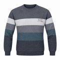 Textured Colorblock Knit Sweater – Charcoal Grey & Teal
