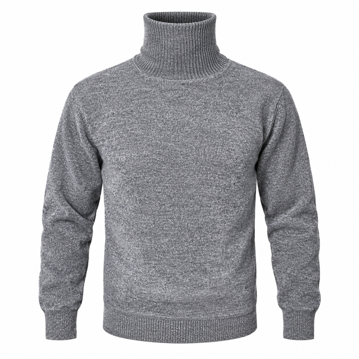GREY TURTLENECK SWEATER