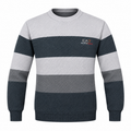 Textured Colorblock Knit Sweater – Grey & Charcoal