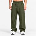 ALL OLIVE RELAXED FIT TERRY BOTTOM