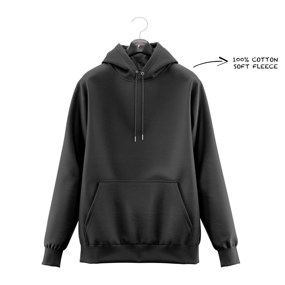 BASIC - BLACK ULTRA FLEECE HOODIE